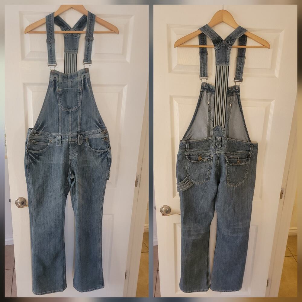 True People Overall Womens Juniors Sz 13 Straight Wide Leg Baggy Retro